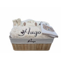 Corbeille cadeau naissance personnalis&eacute;