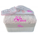 Corbeille cadeau naissance personnalis&eacute;