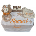 Corbeille cadeau naissance personnalis&eacute;