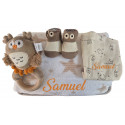 Corbeille cadeau naissance personnalis&eacute;
