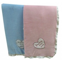 Couette bébé personnalisée rose et bleue