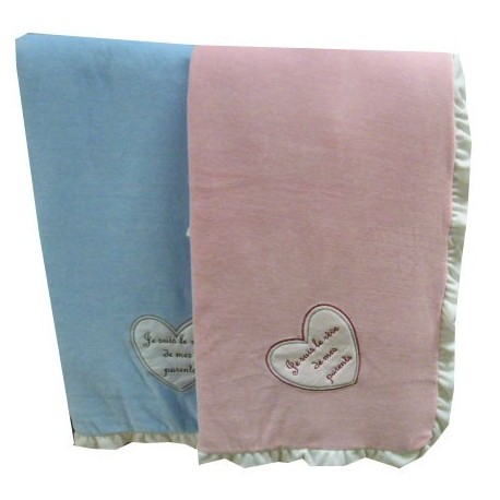 Couette bébé personnalisée rose et bleue