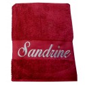 Drap de bain personnalisé Bordeaux