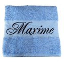 La serviette de bain personnalisée turquoise 