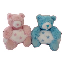 Couverture Polaire étoilé bébé et sa Peluche 