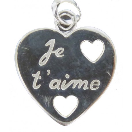 Pendentif gravé rond en Argent