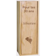 Coffret vin en bois personnalisé