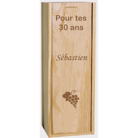 Coffret vin en bois personnalisé