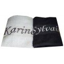 DUO DE DRAPS DE BAIN PERSONNALISES