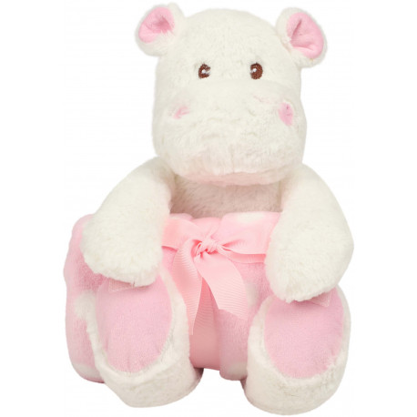 Couverture Polaire unie et sa Peluche personnalisée 