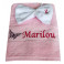 Drap de bain personnalisé Rose