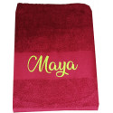 Drap de bain personnalisé Rose