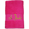 Drap de bain personnalisé Rose