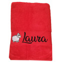 Drap de bain personnalisé Rose