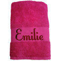 Drap de bain personnalisé Rose