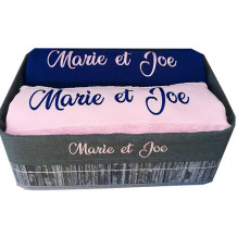 Coffret serviettes de bain personnalisées
